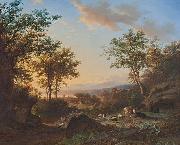Willem Bodeman Italianate landscape Sweden oil painting artist